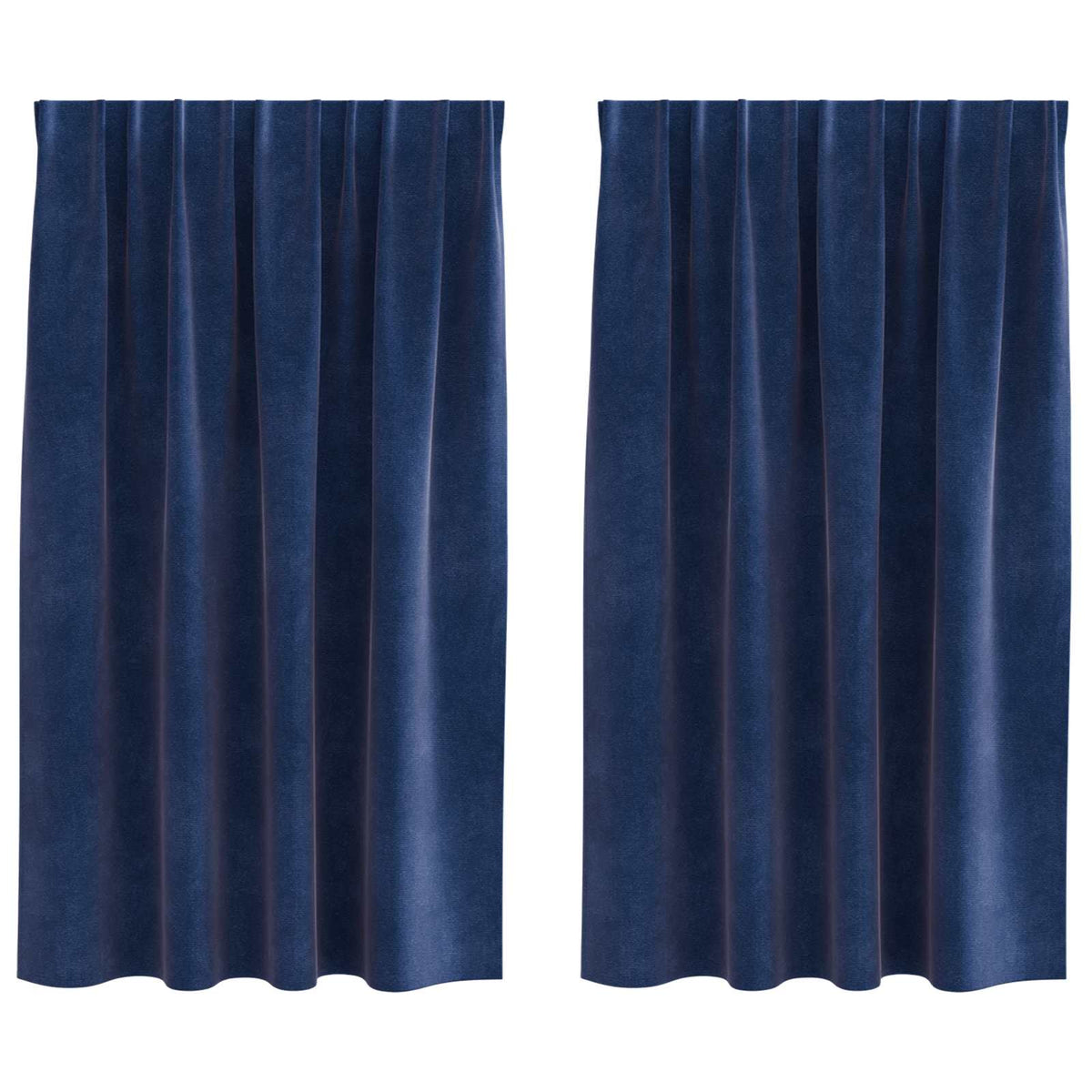 Gardiner 2 st Mörkblå 140 x 175 cm Sammet