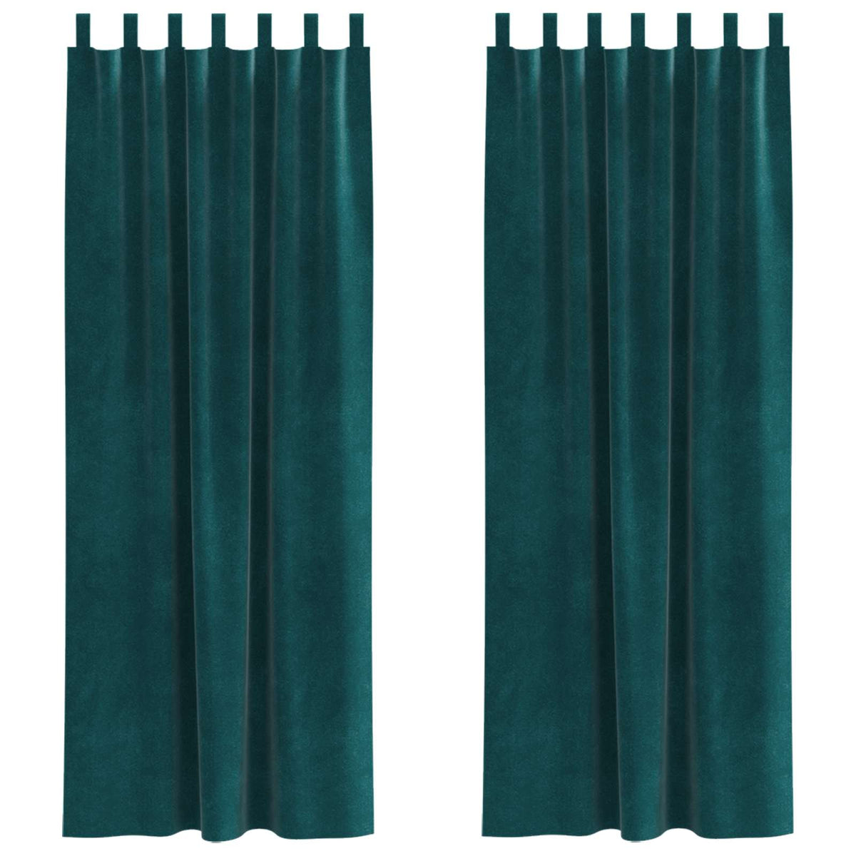 Gardiner 2 st Mörkgrön 140 x 245 cm Sammet