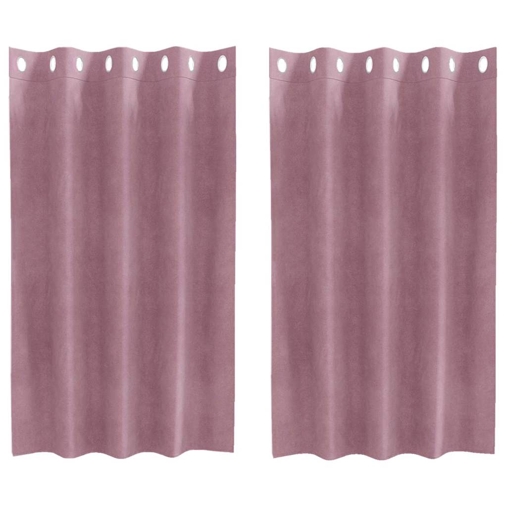 Gardiner 2 st Mörkrosa 140 x 140 cm Sammet