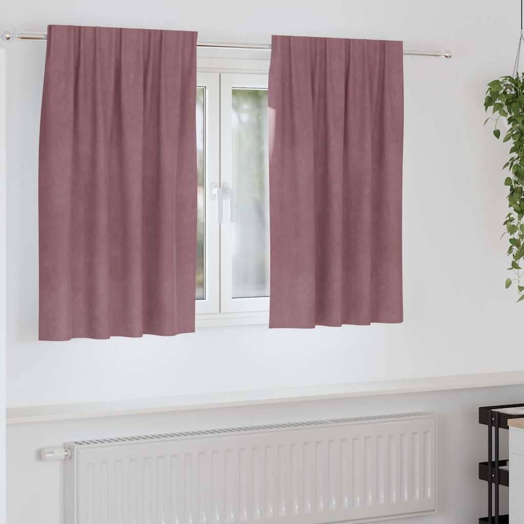 Gardiner 2 st Mörkrosa 140 x 140 cm Sammet