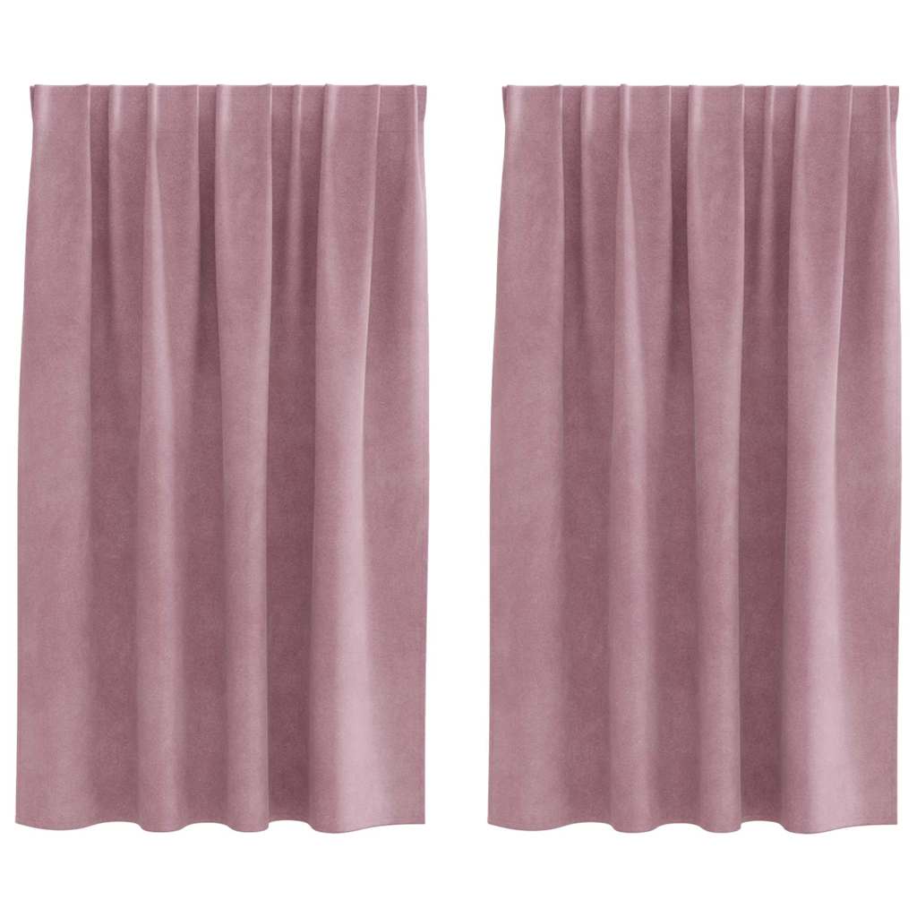 Gardiner 2 st Mörkrosa 140 x 140 cm Sammet