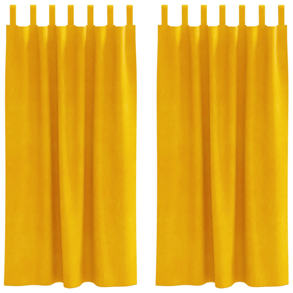 Gardiner 2 st Senapsgul 140 x 175 cm Sammet