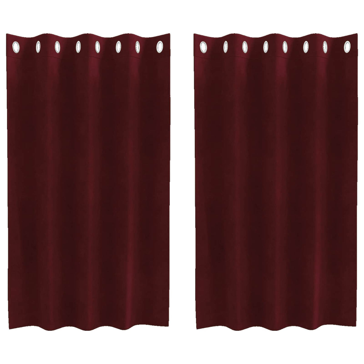 Gardiner 2 st Vinröd 140 x 140 cm Sammet