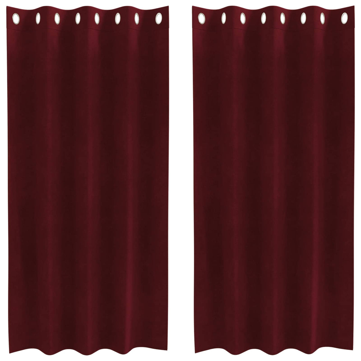 Gardiner 2 st Vinröd 140 x 175 cm Sammet