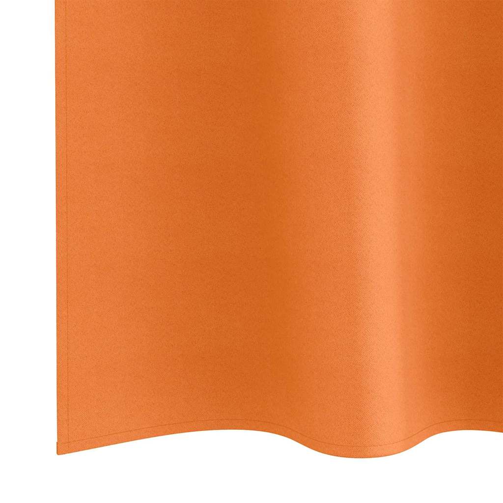 Mörkläggningsgardiner med Ringar Klart Orange Polyester