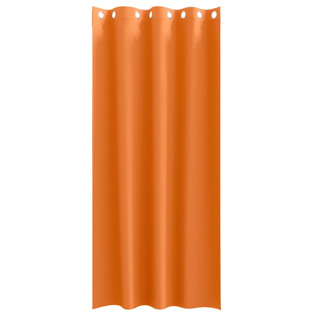 Mörkläggningsgardiner med Ringar Klart Orange Polyester