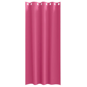 Mörkläggningsgardiner med Ringar Klart Pink Polyester