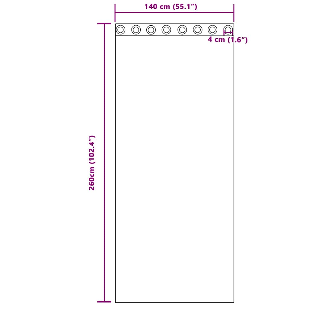Mörkläggningsgardiner med Ringar Turkos Polyester
