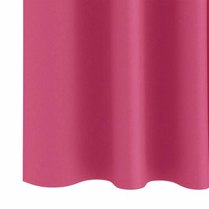 Mörkläggningsgardiner med Ringar 2 pcs Klart Pink 140 x 140 cm