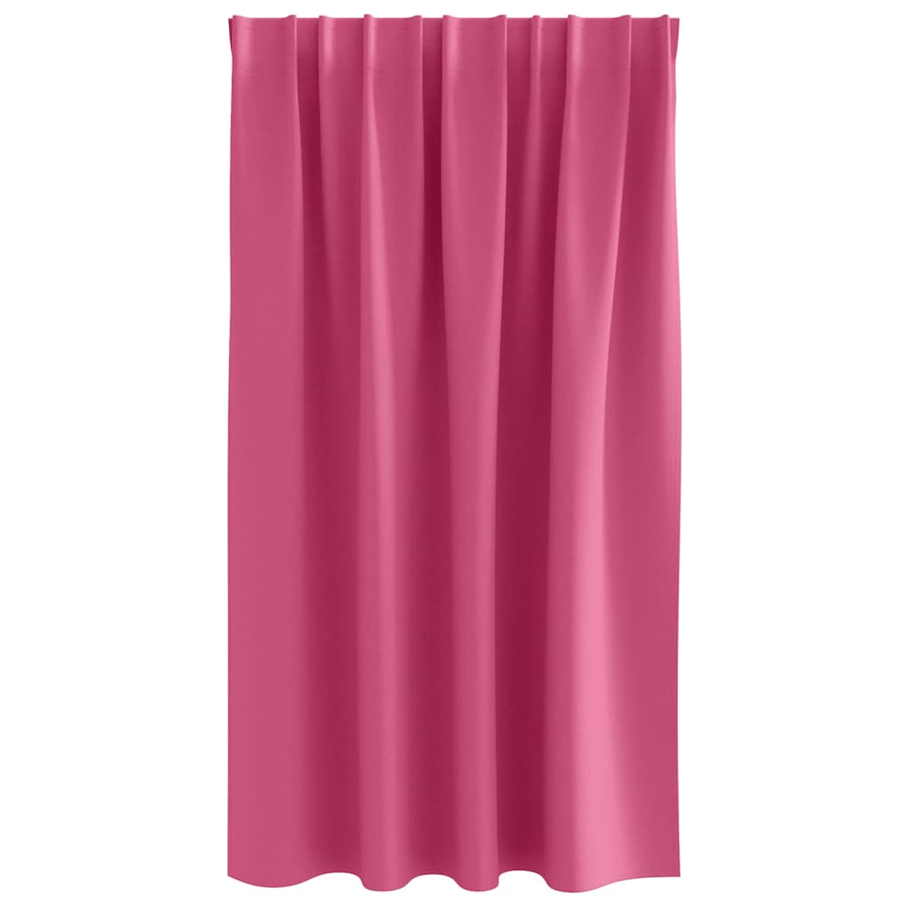 Mörkläggningsgardiner med Ringar 2 pcs Klart Pink 140 x 140 cm