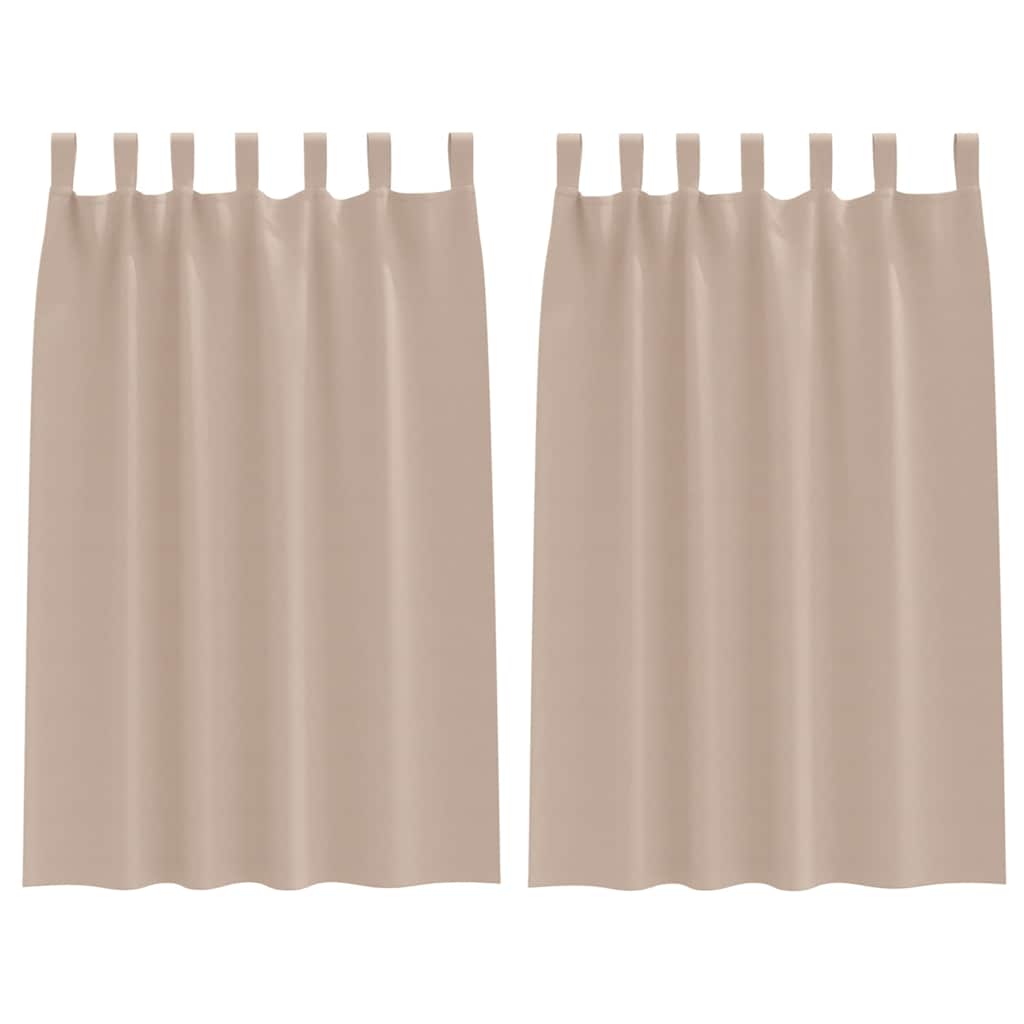 Mörkläggningsgardiner med Ringar 2 pcs Taupe 175 x 140 cm