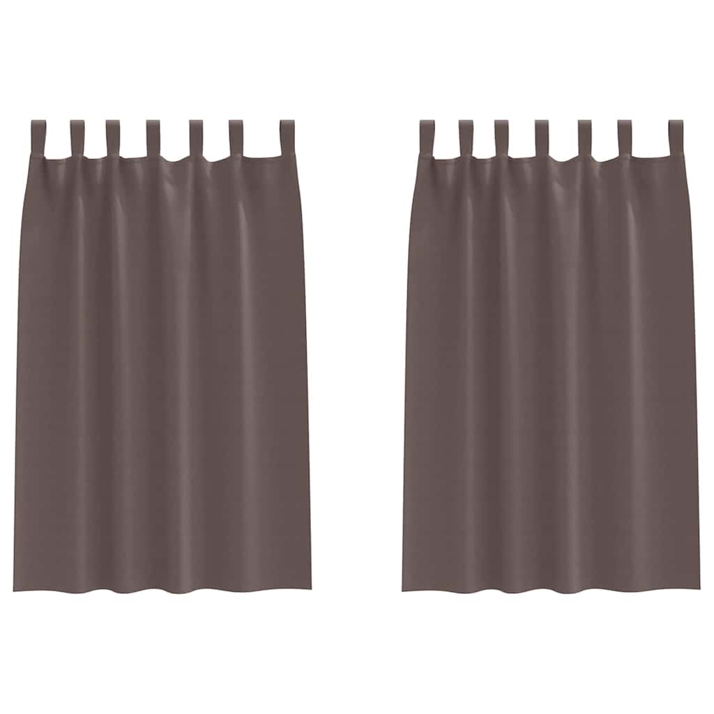 Mörkläggningsgardiner med Ringar 2 st Mörkbrun 175 x 140 cm