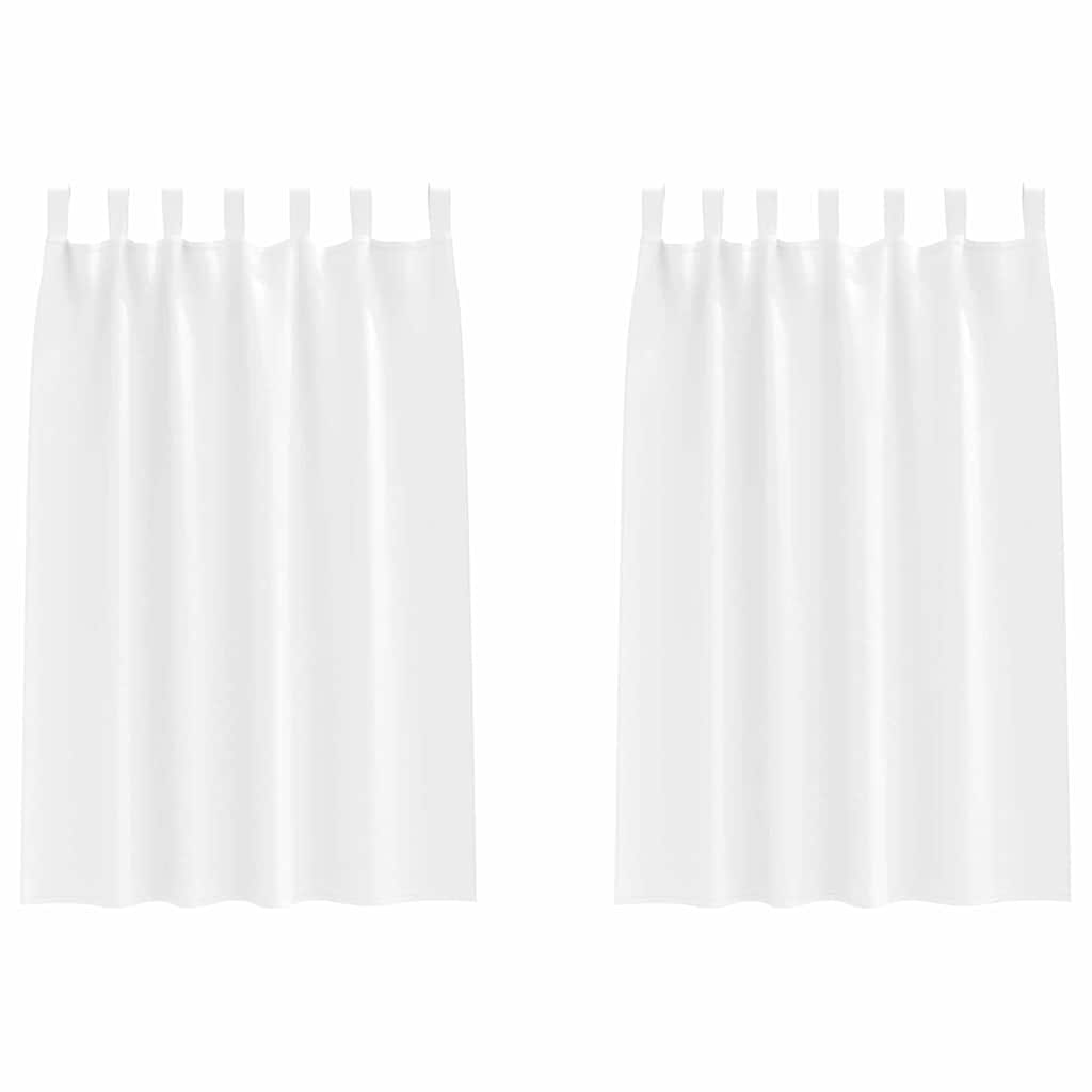Mörkläggningsgardiner med Ringar 2 st Ren Vit 175 x 140 cm