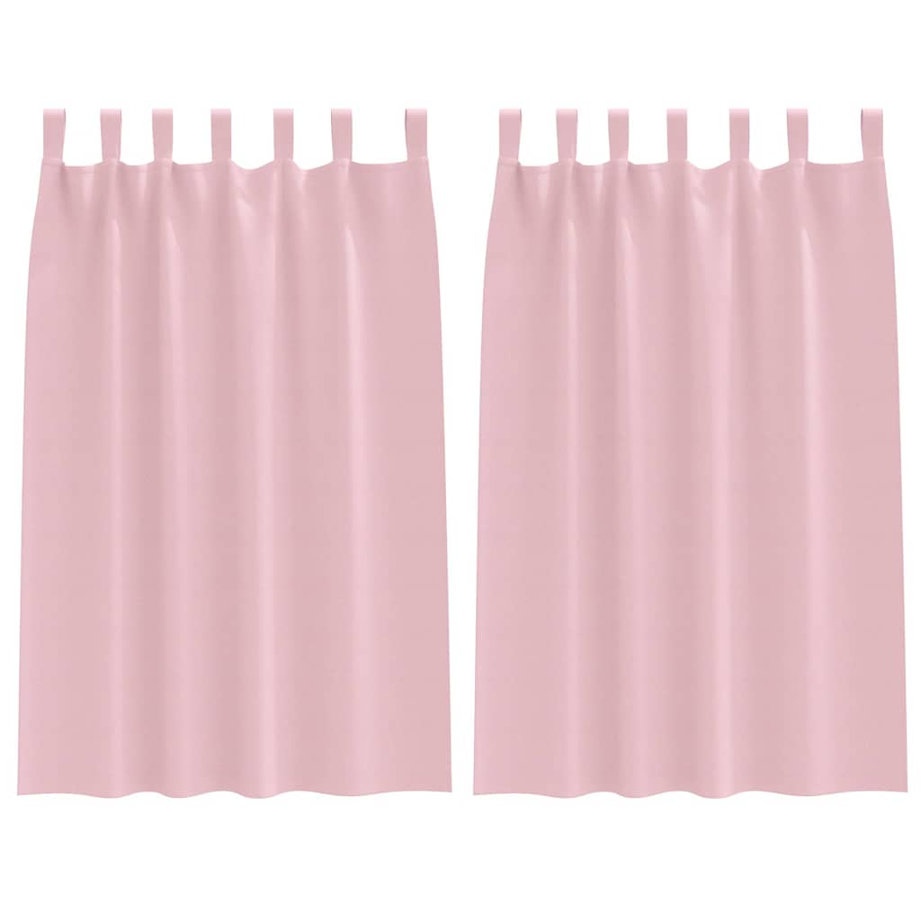 Mörkläggningsgardiner med Ringar 2 st Babyrosa 175 x 140 cm