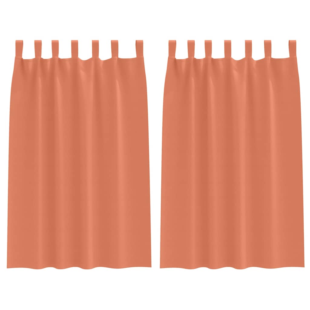 Mörkläggningsgardiner med Ringar 2 st Terracotta 175 x 140 cm