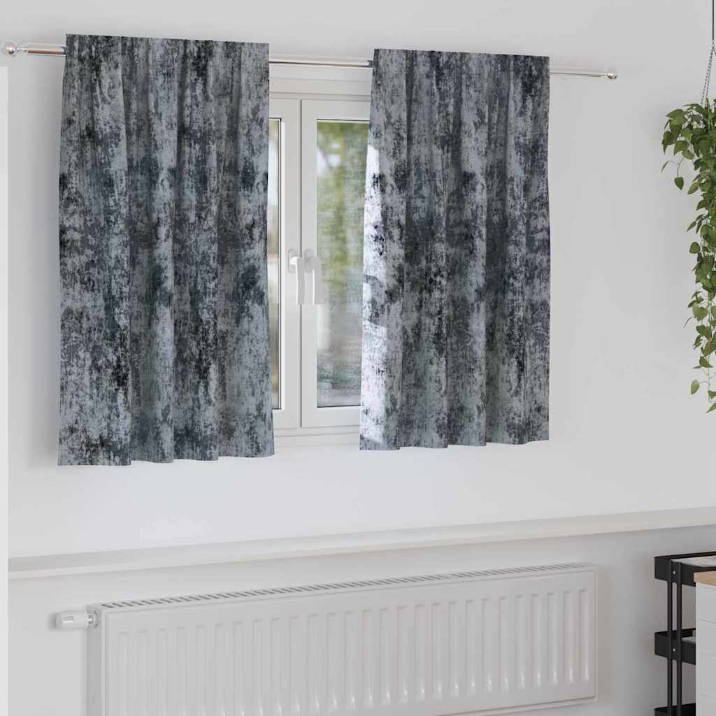 Sammetsgardiner 2 st Silvergrå 140 x 140 cm Sammet