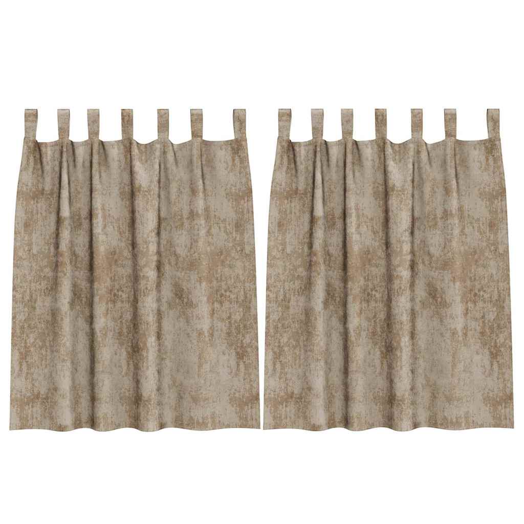 Sammetsgardiner 2 st champagne 140 x 140 cm Sammet