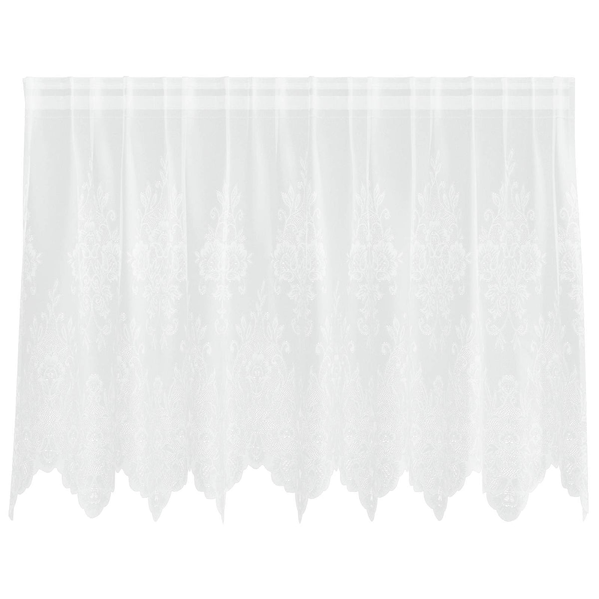 Spetsgardin Vit 100 x 200 cm Polyester