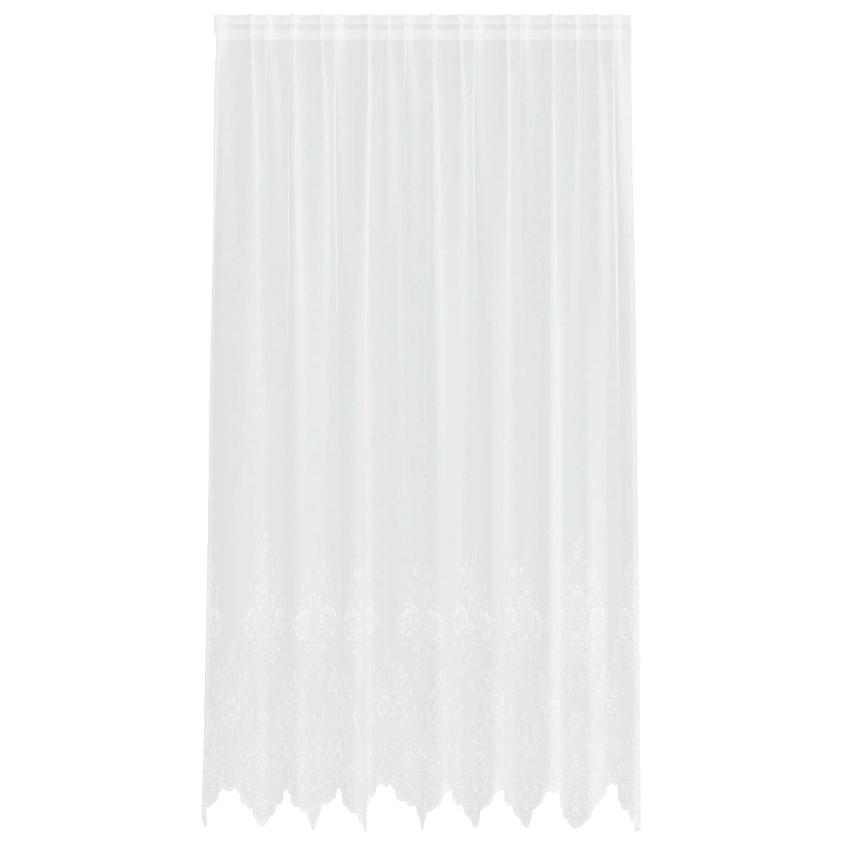 Spetsgardin Vit 245 x 200 cm Polyester