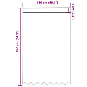 Spetsgardin med gardiner Blommor Vit 240 x 150 cm Polyester