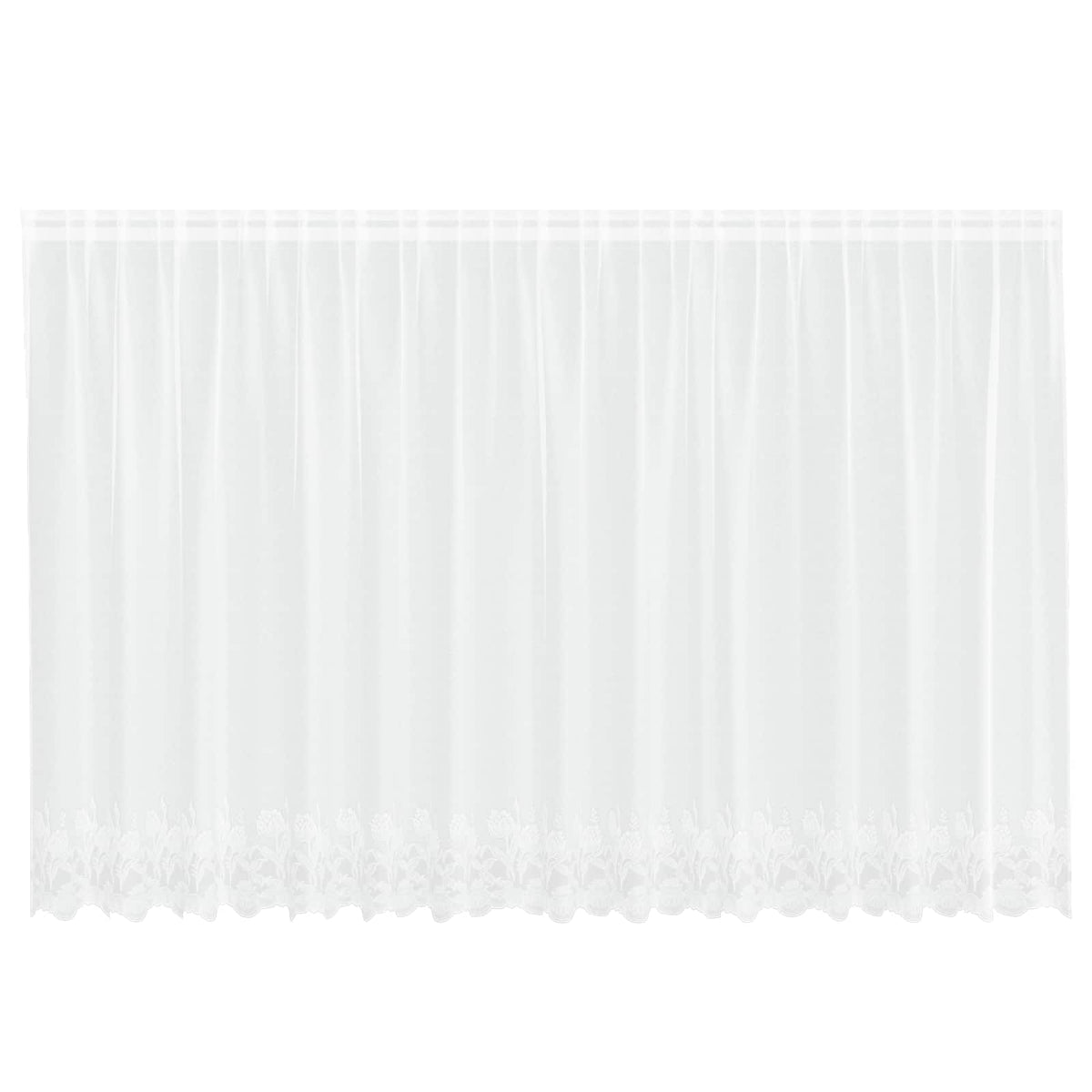 Spetsgardin Vit 140 x 400 cm Polyester