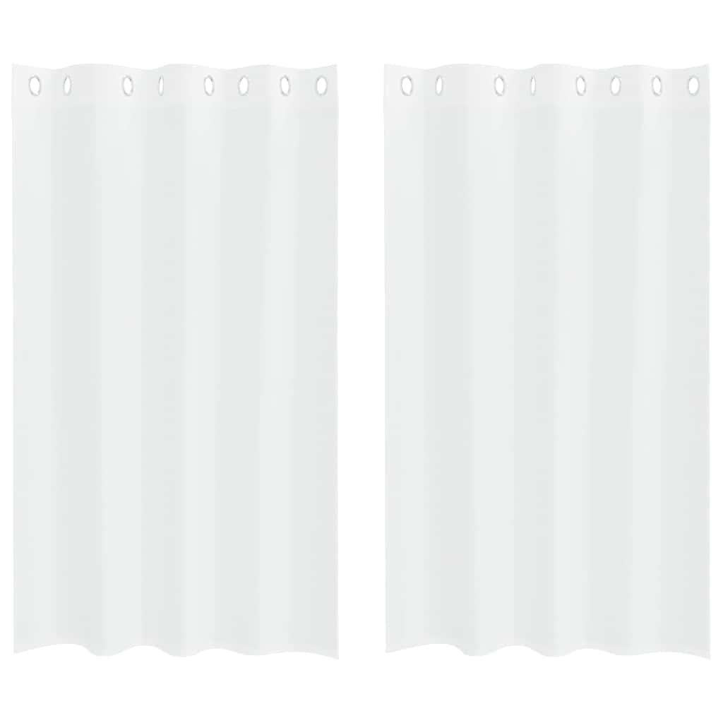 Voile Gardin 2 st Vit 175 x 140 cm Polyester