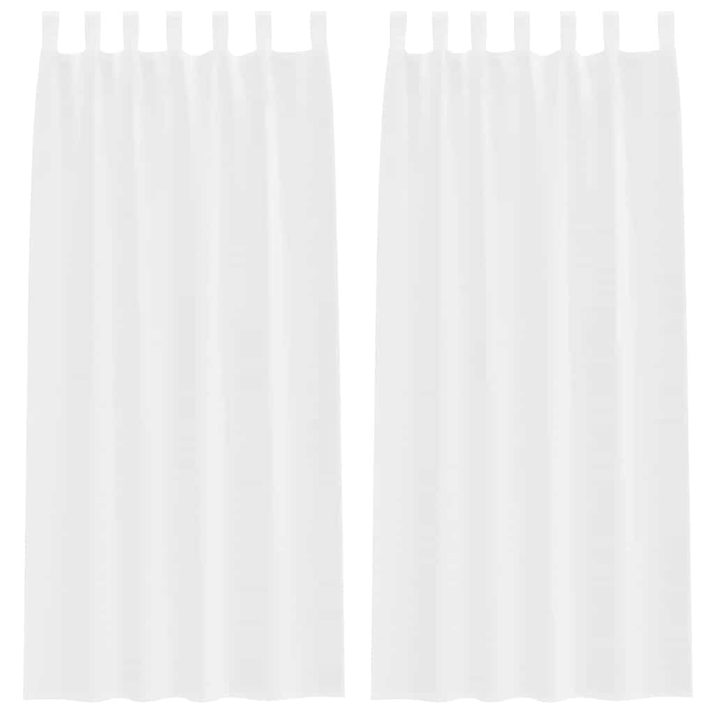 Voile Gardin 2 st Vit 260 x 140 cm Polyester