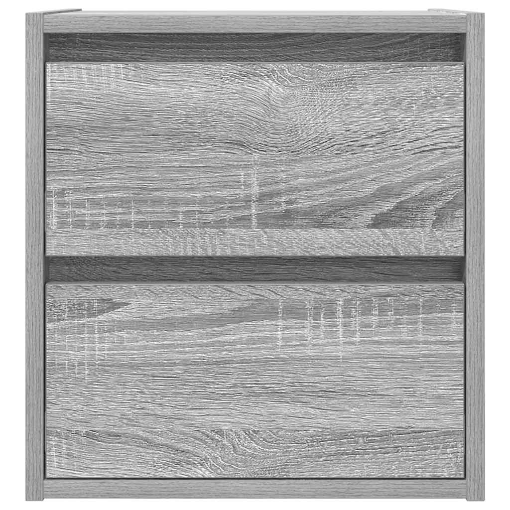 Vägghängt sängbord grå sonoma 38x34x40 cm