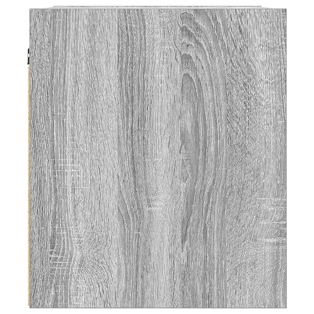 Vägghängt sängbord grå sonoma 38x34x40 cm