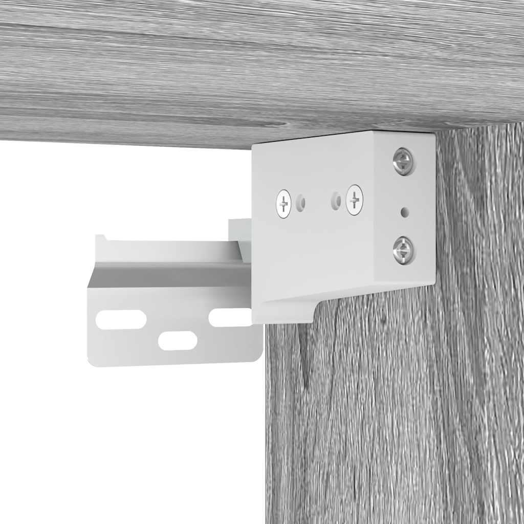 Vägghängt sängbord grå sonoma 38x34x40 cm