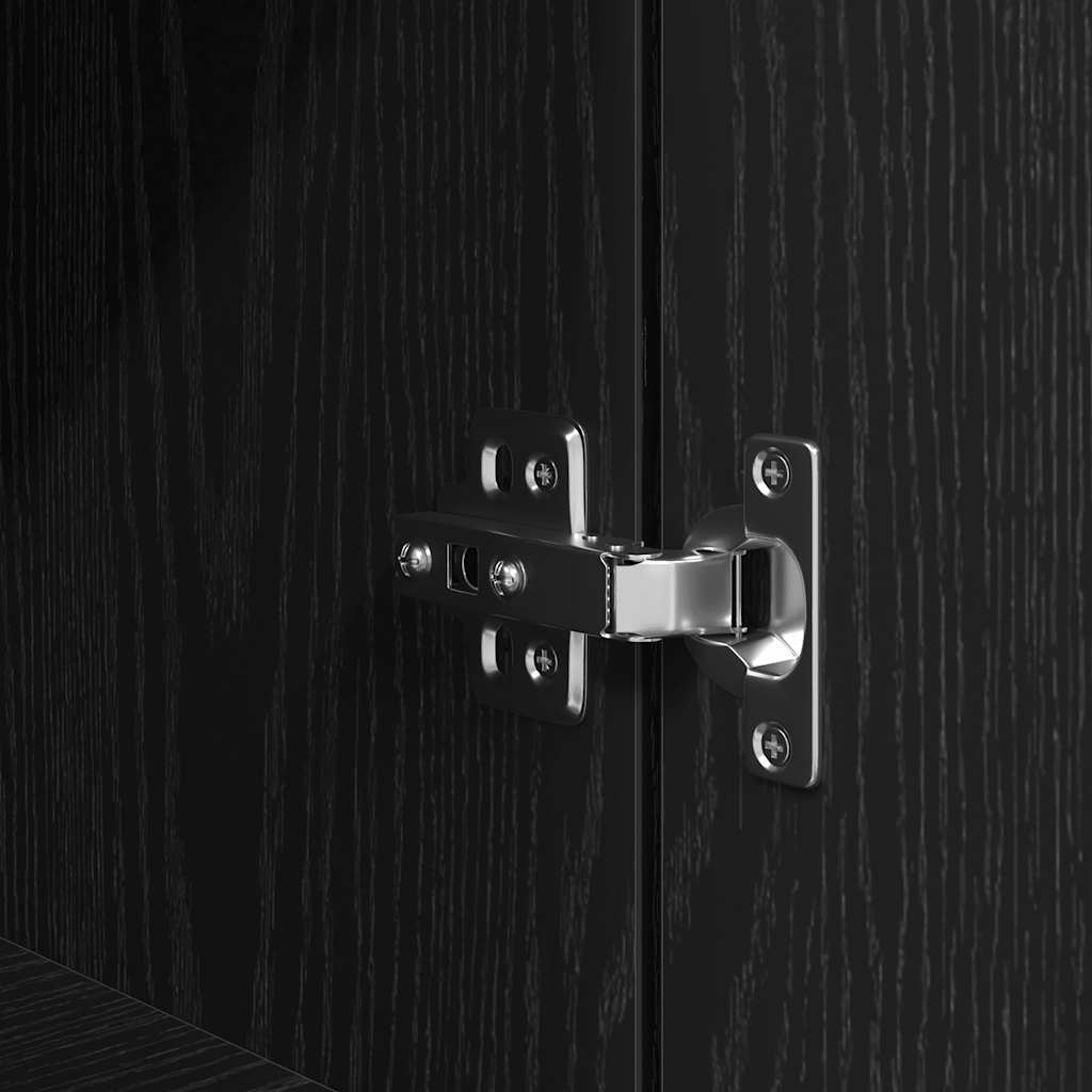 Sängbord svart 39x35x125 cm konstruerat trä