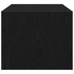 TV-bänk svart ek 60x31x25,5 cm konstruerat trä