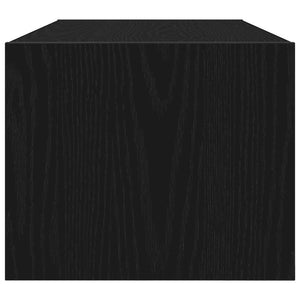 TV-bänk svart ek 80x31x25,5 cm konstruerat trä