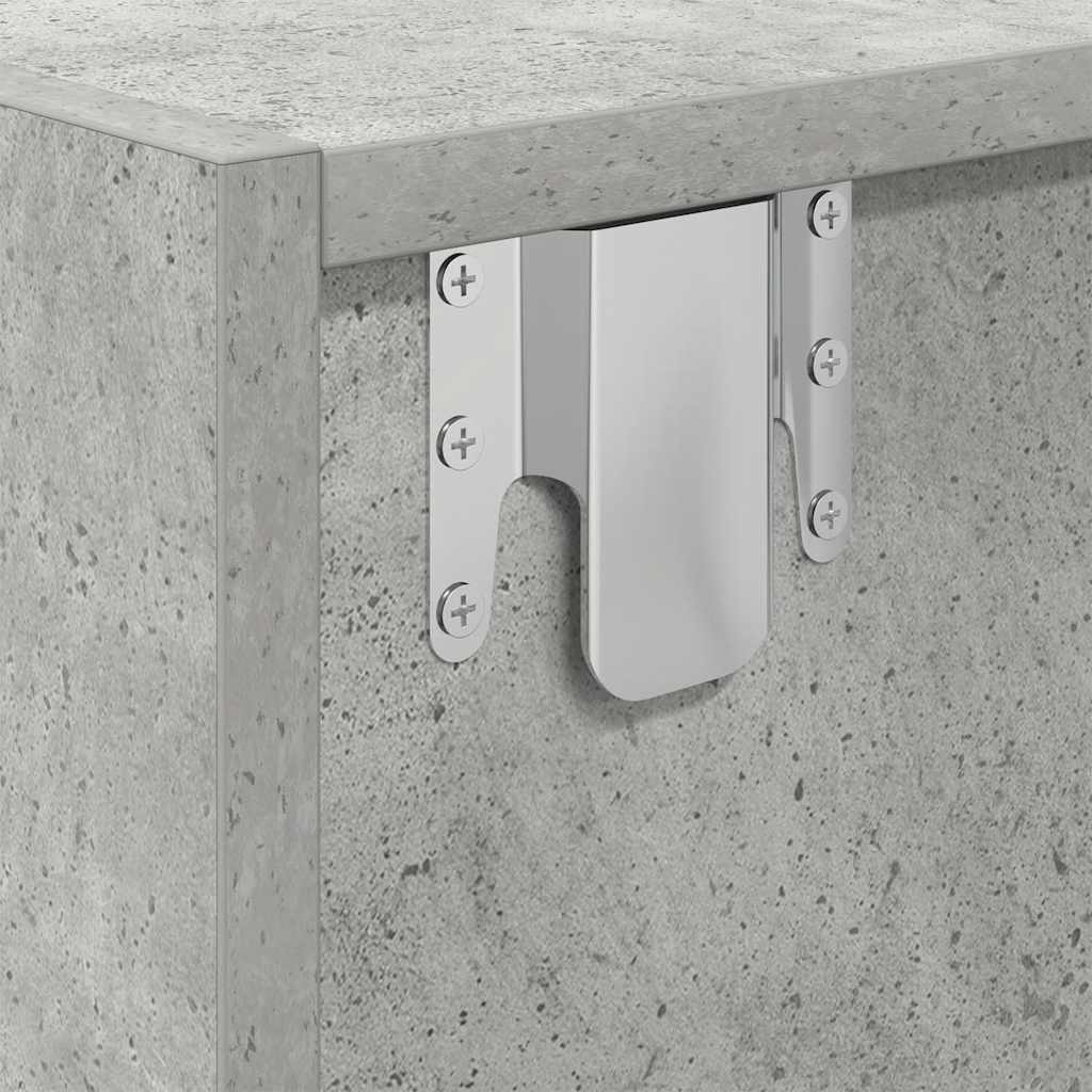 TV-bänk betonggrå 80x31x25,5 cm konstruerat trä