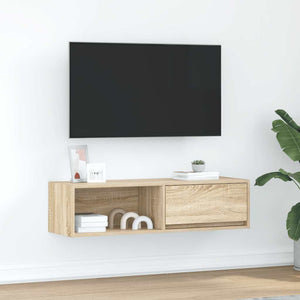 TV-bänk sonoma ek 100x31x25,5 cm konstruerat trä