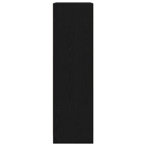 Skåp med låda svart ek 55,5x34x119,5 cm konstruerat trä