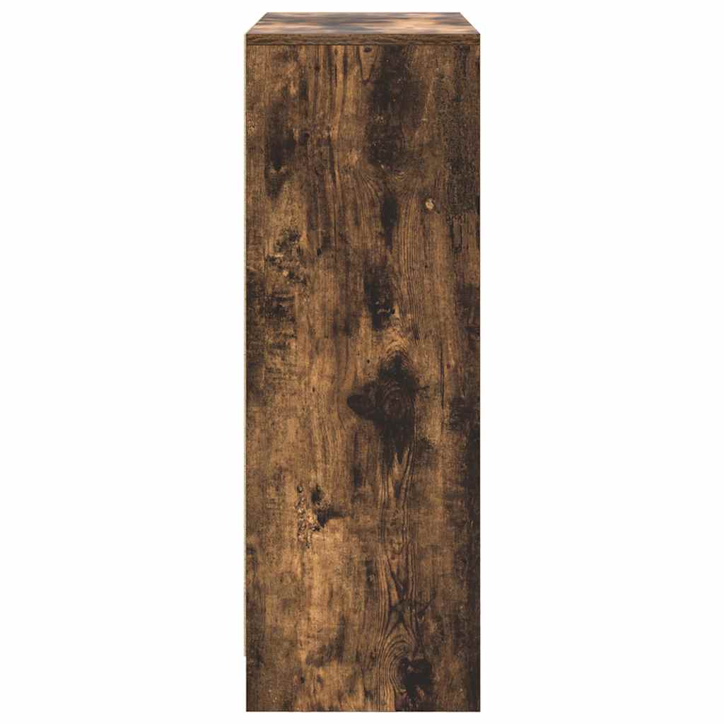 Skänk med lådor och dörrar rökt ek 73x31x90 cm