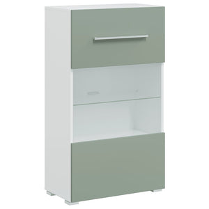 TV-möbler 5 delar med LED-belysning olivgrön konstruerat trä