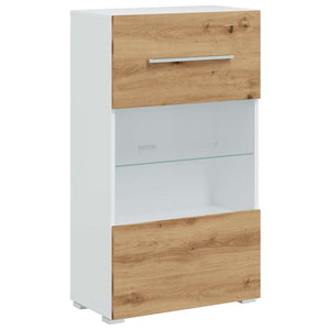 TV-möbler 5 delar med LED-belysning artisan ek konstruerat trä