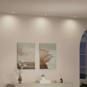 Spotlight 6 pcs Vit 9 x 9 x 2 cm Aluminium