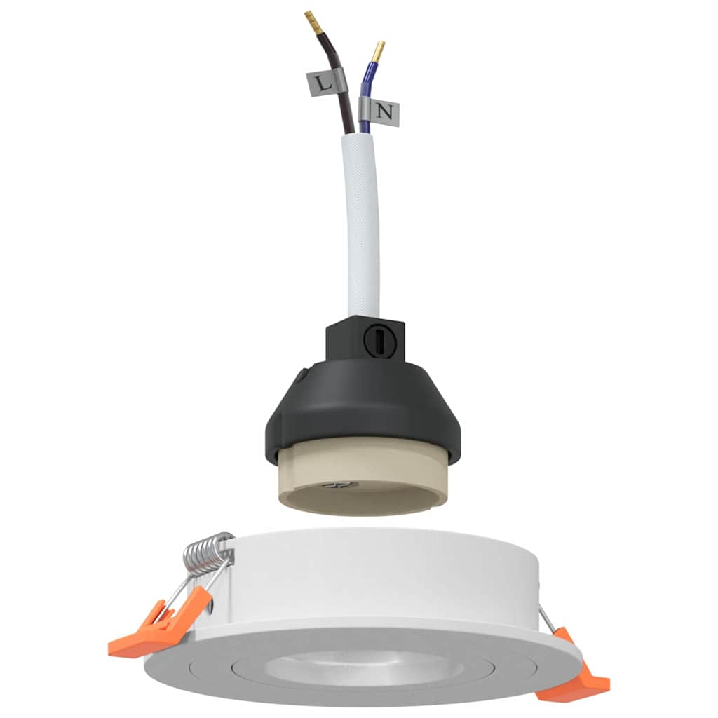 Spotlight 6 pcs Vit 9 x 9 x 2 cm Aluminium