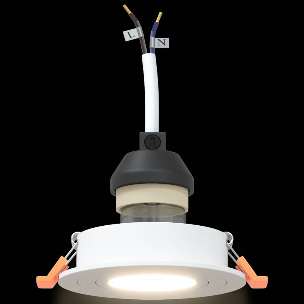 Spotlight 6 pcs Vit 9 x 9 x 2 cm Aluminium