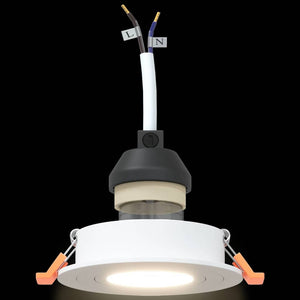 Spotlight 6 pcs Vit 9 x 9 x 2 cm Aluminium