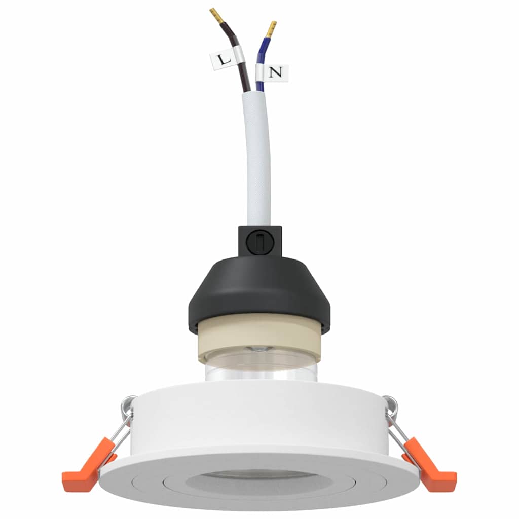 Spotlight 6 pcs Vit 9 x 9 x 2 cm Aluminium