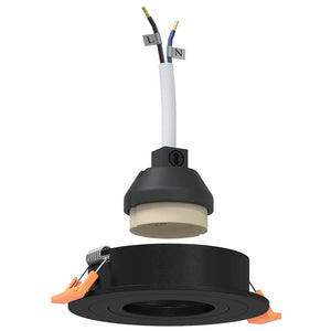 Spotlight 12 pcs Svart 9 x 9 x 2 cm Aluminium