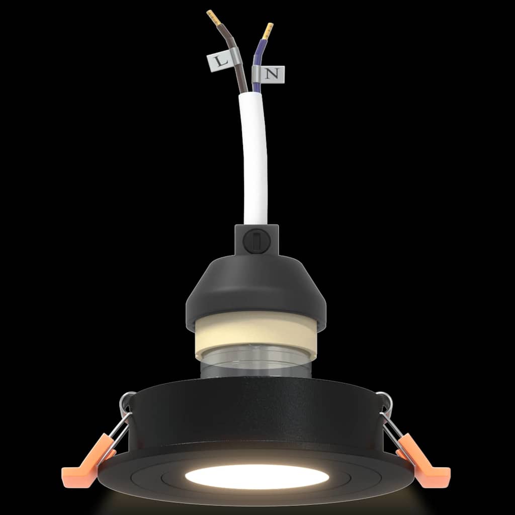 Spotlight 12 pcs Svart 9 x 9 x 2 cm Aluminium