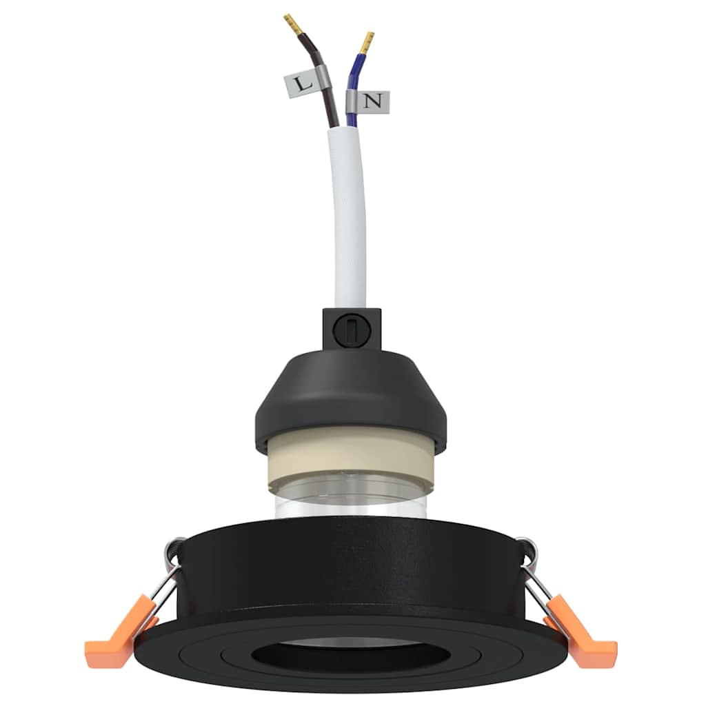 Spotlight 12 pcs Svart 9 x 9 x 2 cm Aluminium