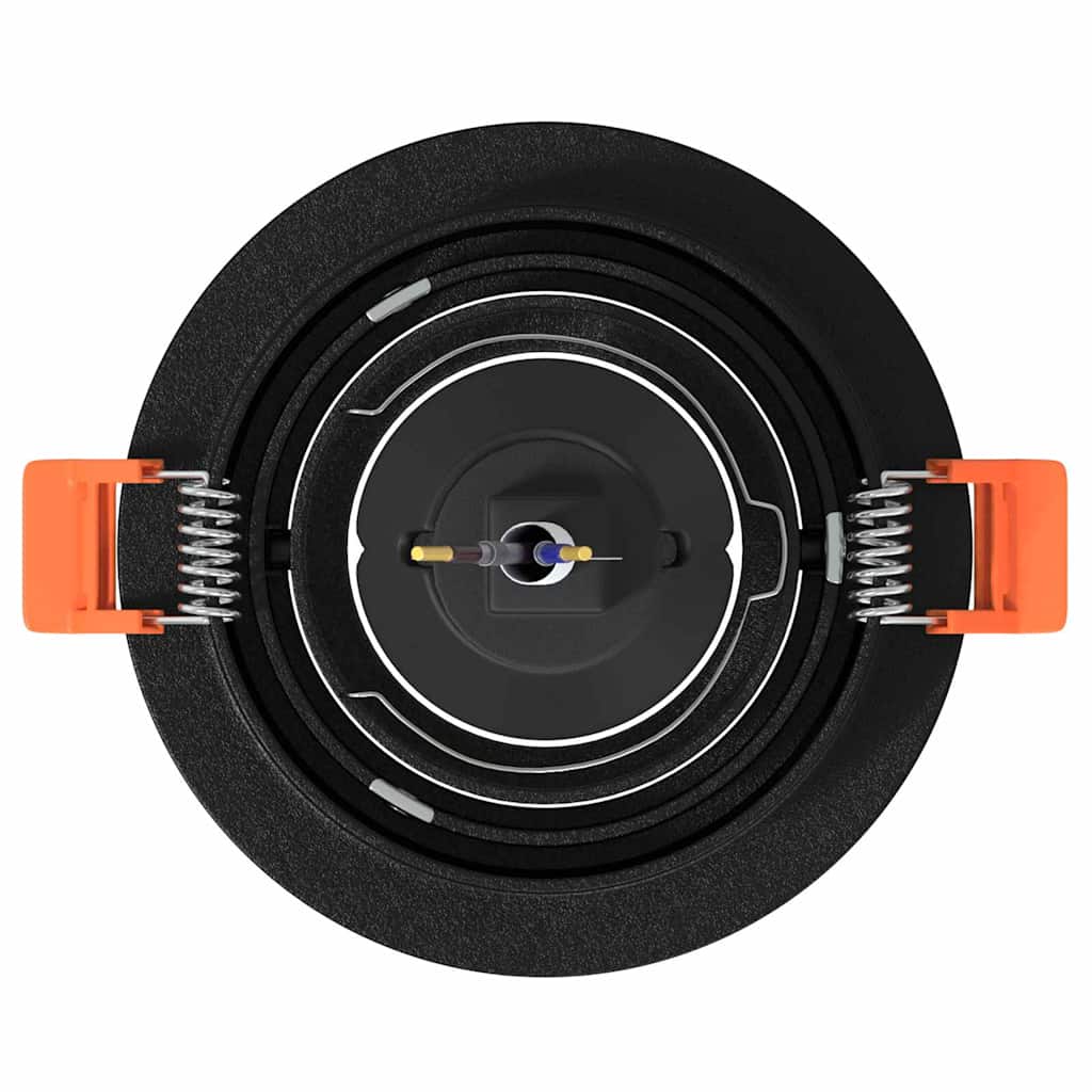 Spotlight 12 pcs Svart 9 x 9 x 2 cm Aluminium