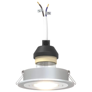 Spotlight 24 pcs Silver 9 x 9 x 2 cm Aluminium