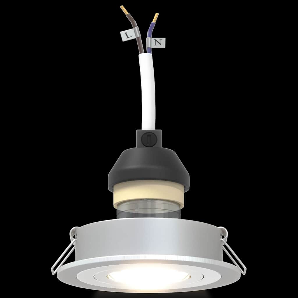 Spotlight 24 pcs Silver 9 x 9 x 2 cm Aluminium